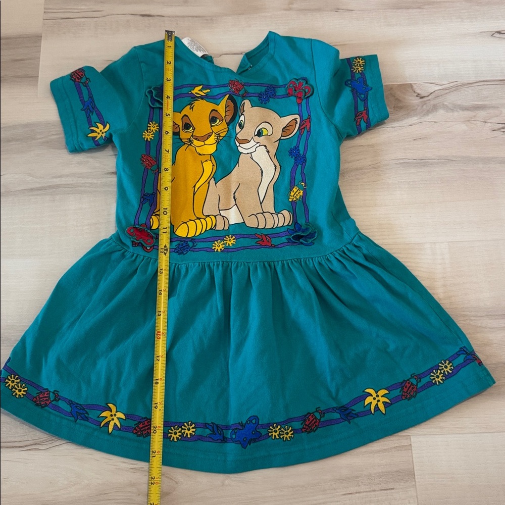 Vintage Disney kids Clothing The Lion King 90s Disney Store Dress Top Medium - Picture 7 of 8